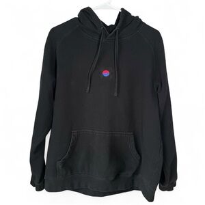 Anti Brand Hoodie Mens Large Black Pullover Sweater Sweatshirt Korean Flag Korea